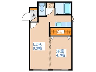 メゾンエクレ－レ澄川の物件間取画像